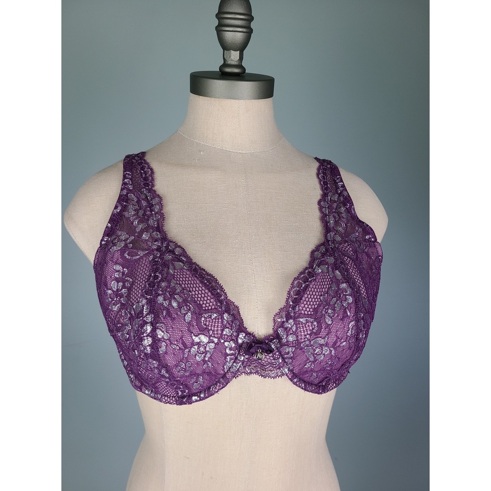 Adore Me Sz 38C Lisa Contour Bra‎ Purple Sparkly Fairycore Mermaid Y2K NEW